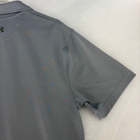 Mens Under Armour Heatgear Loose Fit Polo Golf Shirt Size Large Gray L - Picture 12 of 15